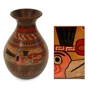  Ceramic vase, Earth Mother and Condor