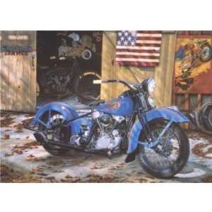  AT YOUR SERVICE Scott Jacobs Harley Motorcycle Art
