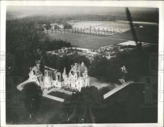   Photo areal view Chateau de Cande Historic Reunion Mrs Wallis Simpson