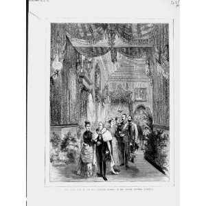  1874 Czar Visit London Council Chamber Guildhall Print 