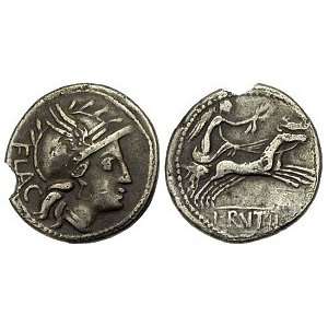 Roman Republic, L. Rutilius Flaccus, c. 77 B.C., Ancient Counterfeit 