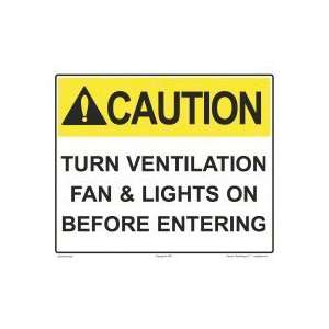  Sign Caution Turn On Fan 8016Wa1210E