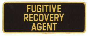 Large Velcro Fugitive Recovery Agent Patch  