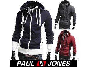NWT Mens Premium Colors Pached Hoody Jacket 3Size W10  
