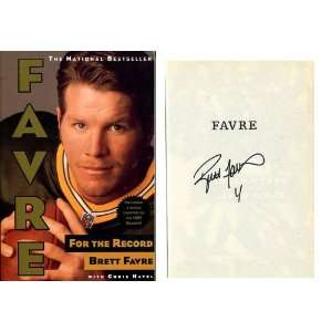  Brett Favre Autographed Favre Book Sports Collectibles