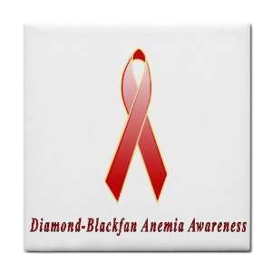  Diamond Blackfan Anemia Awareness Ribbon Tile Trivet 