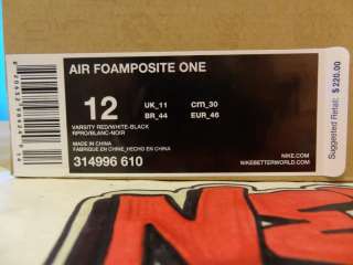 Nike Air Foamposite One Metallic Red varsity hoh pro nrg galaxy mag 