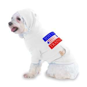  VOTE FOR TRAINER Hooded T Shirt for Dog or Cat LARGE 