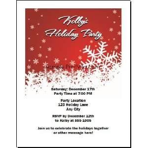  Snowflakes Holiday Party Invitation Health & Personal 