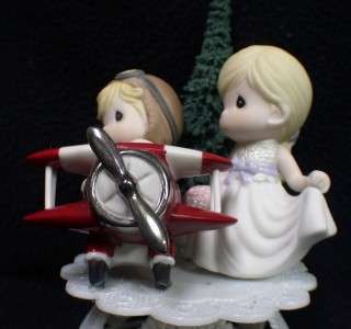AIRPLANE Pilot PRECIOUS MOMENTS Wedding Cake Topper top  
