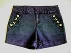 Womens Dark Blue Stretch Denim Shorts w/2 Belt Loops Sz.10 By Cato