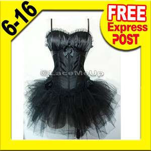 Black Swan COSTUME corset petticoat TUTU skirt sz 6 16  