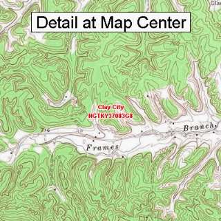 USGS Topographic Quadrangle Map   Clay City, Kentucky (Folded 