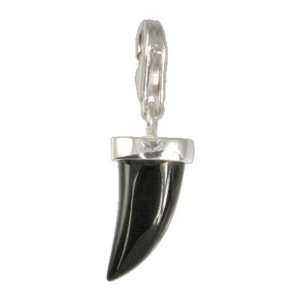SilberDream Charm tooth black onyx 925 Sterling Silver Charms Pendant 