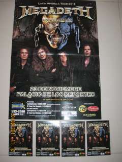 MEGADETH PEACE SELLS  LP RARE SOUTH AMERICA + poster tour 2011  