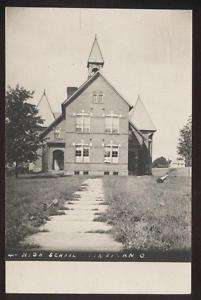 RP Postcard Kinsman OHIO High School view 1907?  