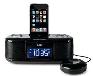 iLuv iPod Docking Alarm Clock with Vibrating Bed Shaker 00639247040816 