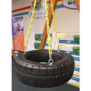  3 Chain Plastic Tire Swing with Coated Chain: Patio, Lawn 