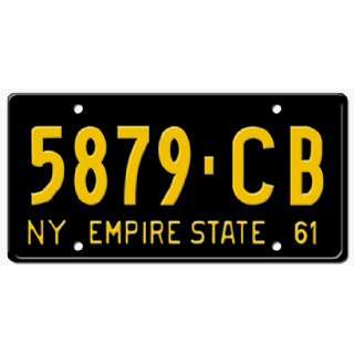   YORK STATE PLATE  EMBOSSED WITH YOUR CUSTOM NUMBER: Sports & Outdoors