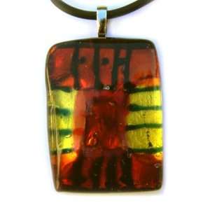 murano glass pendant necklace with certificate