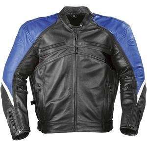  Joe Rocket Super Ego Leather Jacket   Medium/Blue 