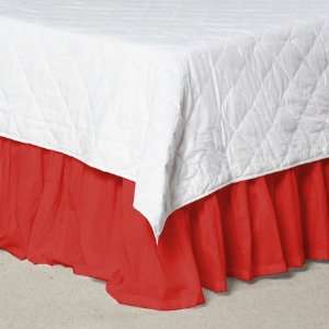  Red   Bright Solid, Fabric Bed Skirt Twin In.