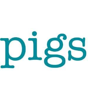  pigs Giant Word Wall Sticker