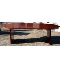 8ft Vintage Racetrack Mahogany Dining Conference Table  