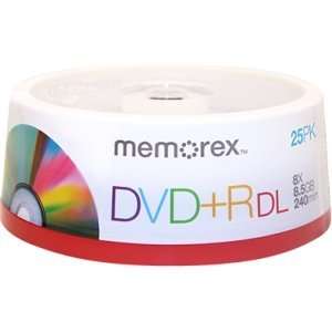   Media   DVD+R DL   8x   8.50 GB   25 Pack Spindle (05712 KIT ) Office