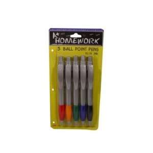  Retractable ball point pens   5 pack Case Pack 48