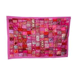   Wall Hanging Tapestry with Old Sari Patch Work