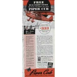   for Every Purchaser of a New PIPER CUB .. 1940 PIPER CUB ad, A1499