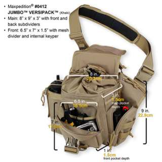 MAXPEDITION JUMBO VERSIPACK 0412 SLING RSC RIGHT SIDE CONCEALED CARRY 