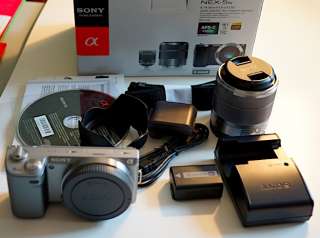 Sony α (alpha) NEX 5N 16.1 MP Digital Camera   Silver (Kit w/ 18 55mm 