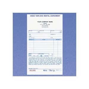  Custom Imprinted Video Rental Forms 4 1/4 x 7 2 Part 