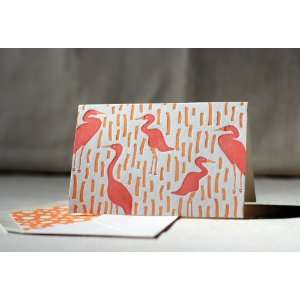   Pressed Herons Blank Note Cards By Smock Paper