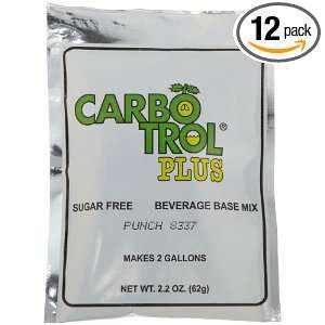 Carbo Trol Plus Sugar Free Punch Drink Mix Base, 2.2 Ounce Packages 