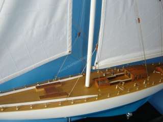 Sovereign 35 Model Wooden Sailboat Americas Cup  