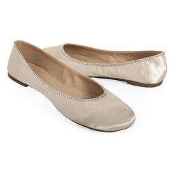 ESNY Occasions® Satin Ballerina Flat Bridal Shoes with Rhinestones
