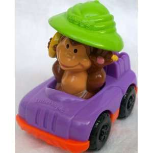   Happy Meal Monkey Holding Banana Riding a Car Doll Toy: Toys & Games