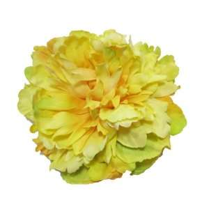   NEW Yellow Real Touch Peony Bloom Hair Flower Clip, Limited.: Beauty