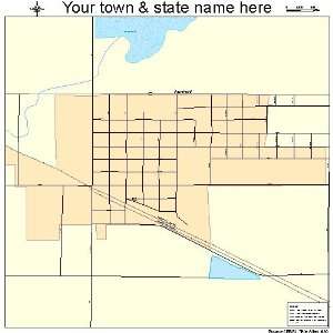  Street & Road Map of Fairfield, Nebraska NE   Printed 