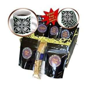 Florene Vintage   Aqua n Black Art Deco Pattern   Coffee Gift Baskets 