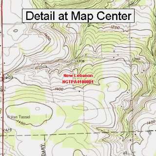 USGS Topographic Quadrangle Map   New Lebanon, Pennsylvania (Folded 