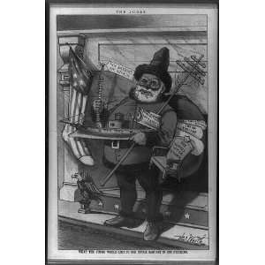  Cartoon,Santa Claus with gifts for President Arthur
