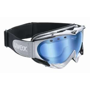  UVEX Apache Pro Ski Goggle,Soft Chrome Silver Frame with 