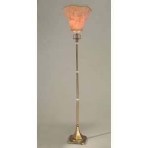  Dale Tiffany Ashbee Torchiere with Antique Brass Finish 