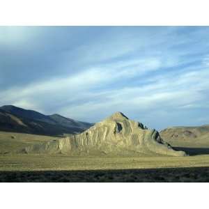 Desert Landscape with Uplifted Sedimentary Rock, Striped Butte, Butte 