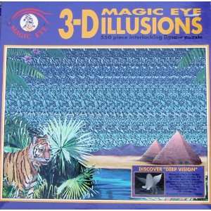  Magic Eye 3 D Illusions 550pc. Puzzle Tiger Pyramid Toys 