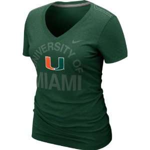  Miami Hurricanes Womens Green Heather Nike Graphic 
